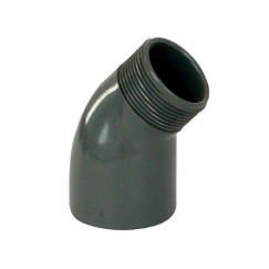 Alkūnės PVC 45° THREADED ELBOW #2